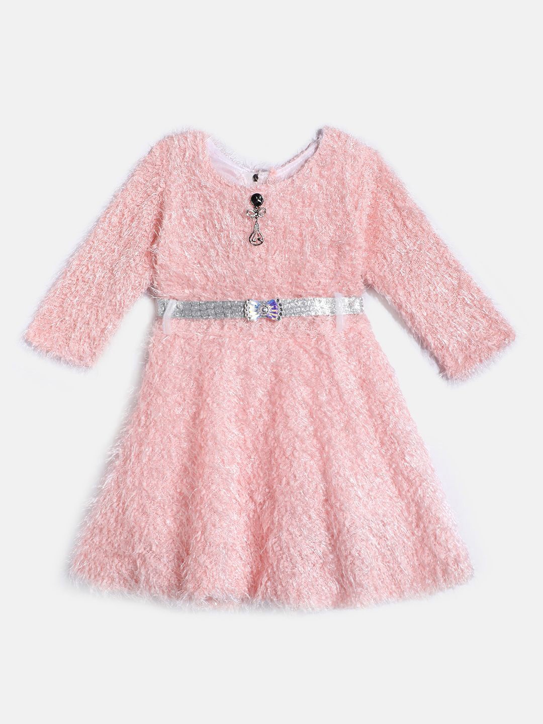 

GLOBAL NOMAD Woollen Blouson Dress, Peach