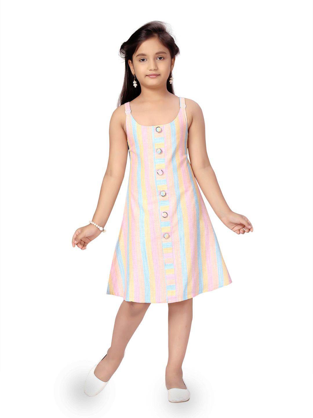 

Miss & Chief Striped A-Line Dress, Multi