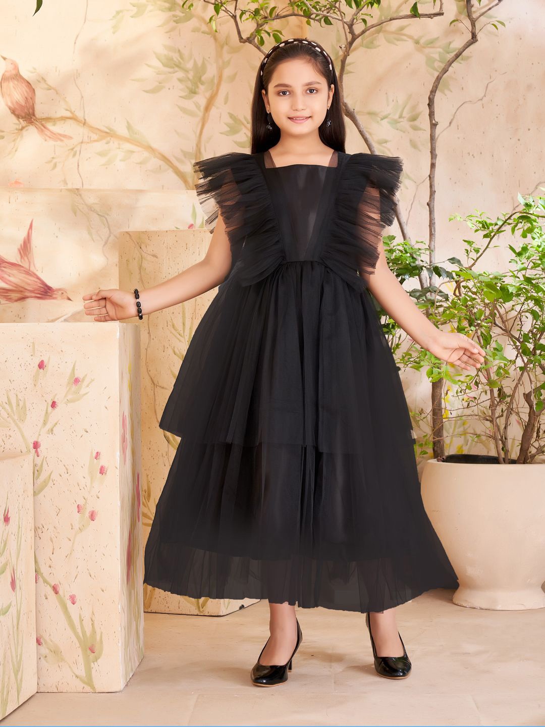 

Miss & Chief Net Maxi Dress, Black