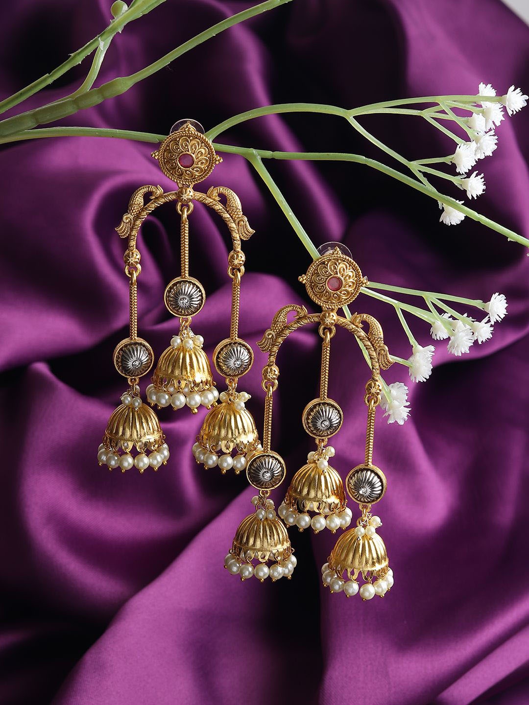 

RHOSYN Contemporary Drop Earrings, Gold