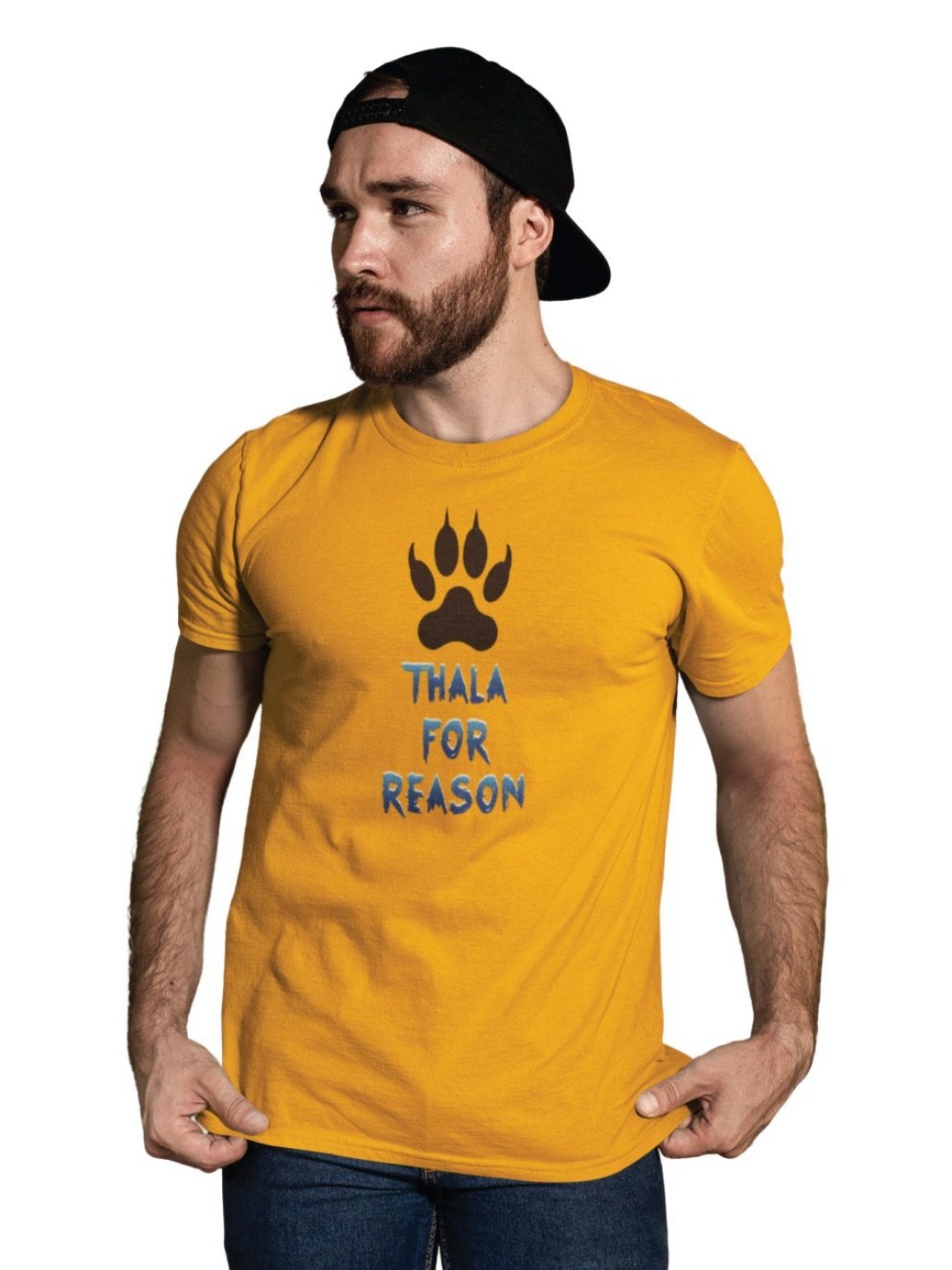 

Tantra Men Typography Printed T-shirt, Yellow