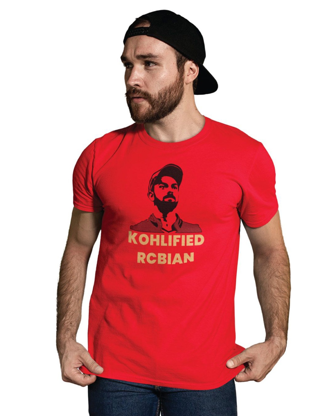 

Tantra Men Typography Printed T-shirt, Red