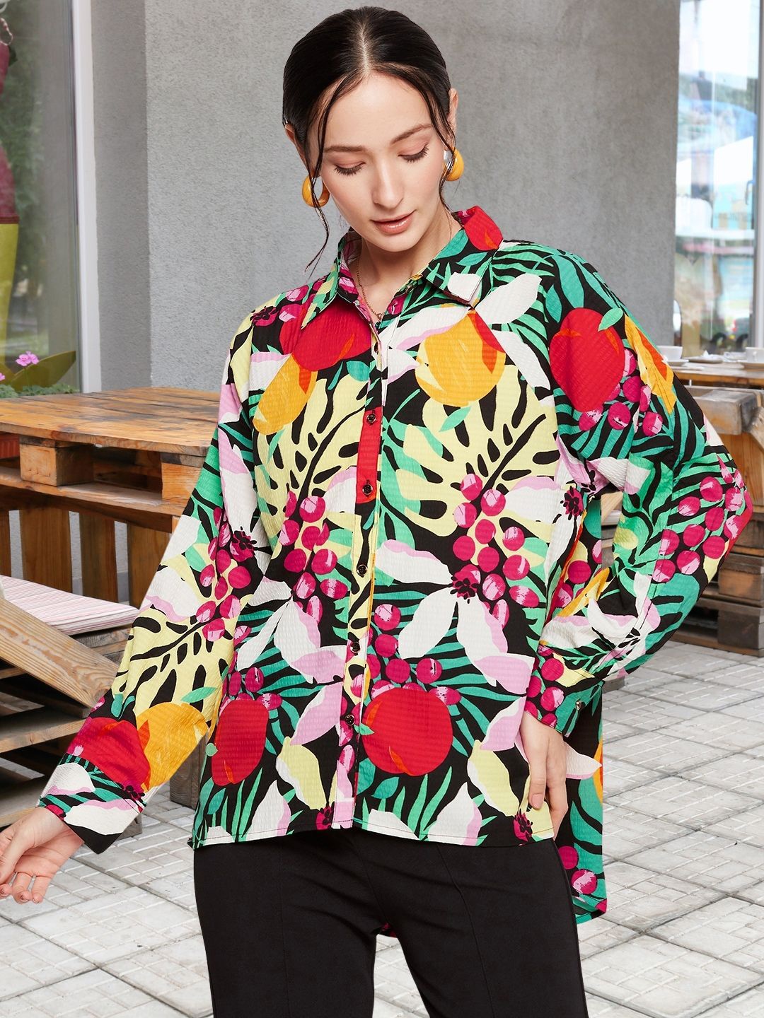 

DressBerry Women Classic Floral Opaque Printed Casual Shirt, Multi