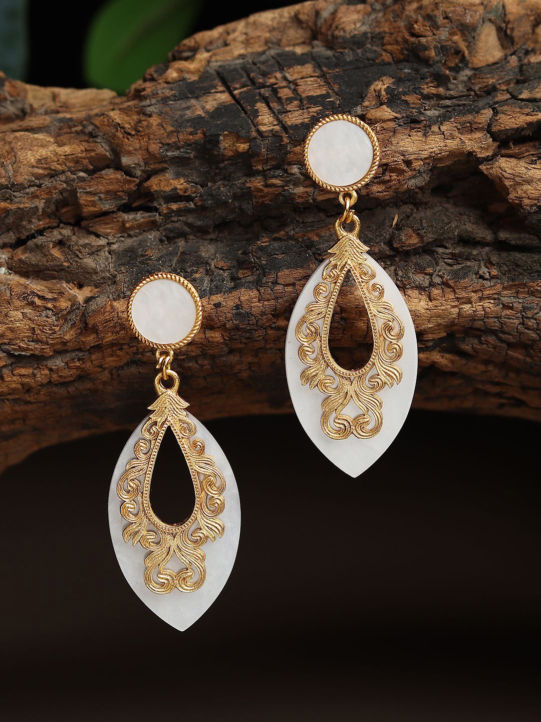 

RHOSYN Contemporary Drop Earrings, White