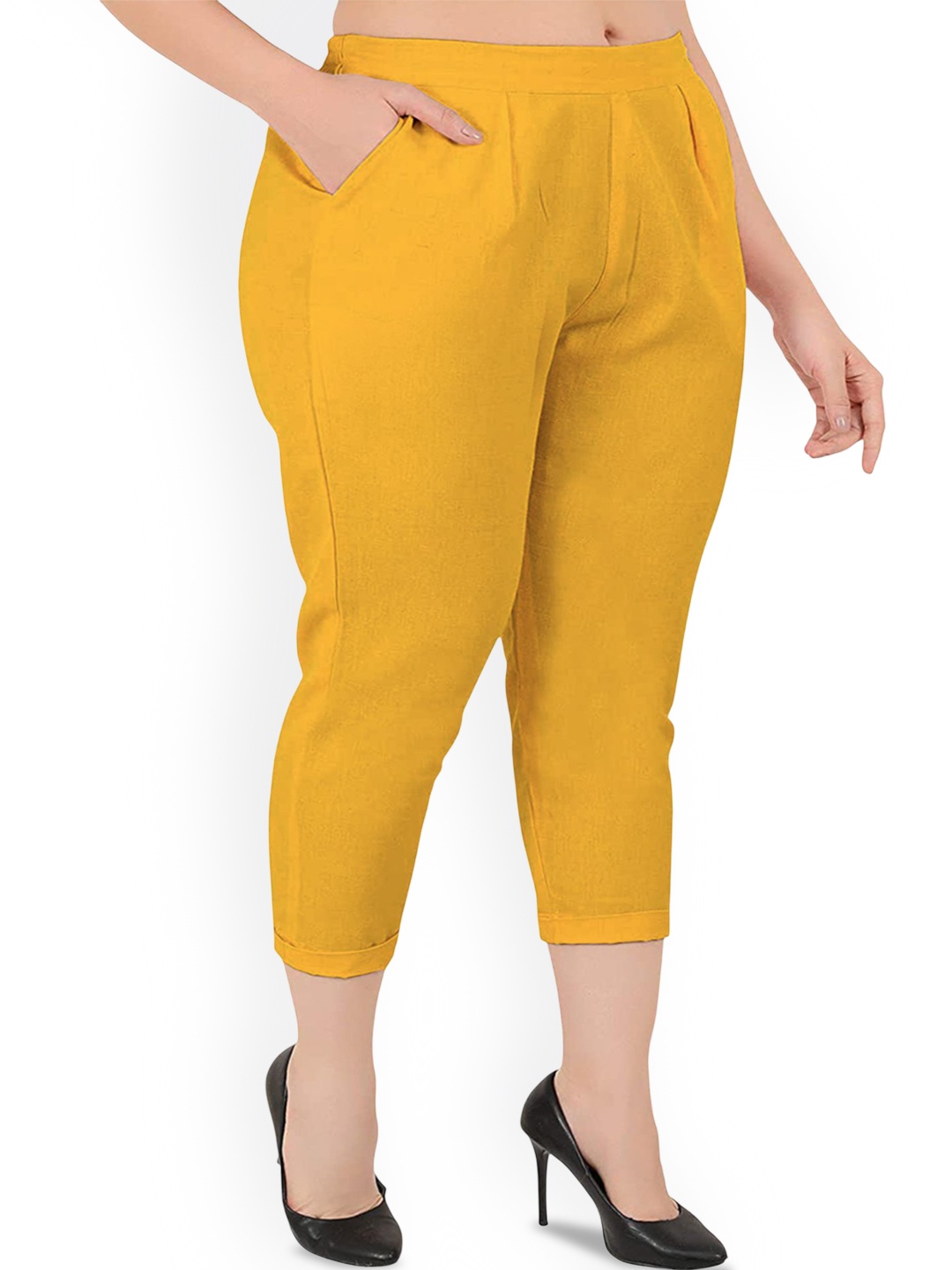 

ATARAH Women Trousers, Yellow