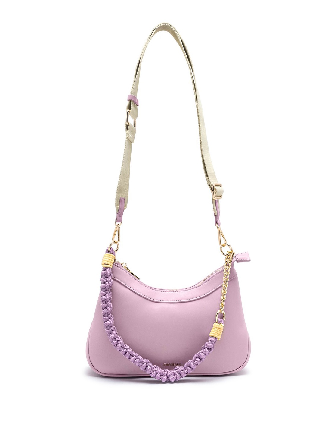 

SWASHAA Leather Structured Shoulder Bag, Pink