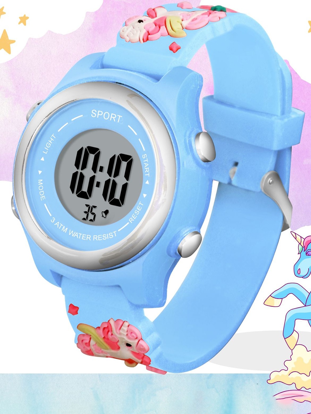 

SWADESI STUFF Unisex Kids Dial & Straps Digital Multi Function Automatic Watch SDS 160 BLUE