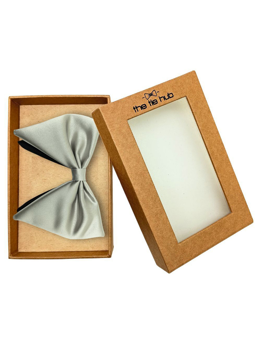 

The Tie Hub Men Bow Tie, Grey