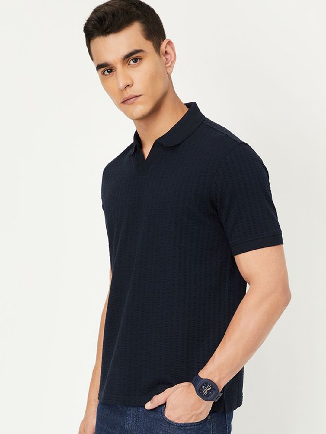 

max Men Pockets T-shirt, Blue