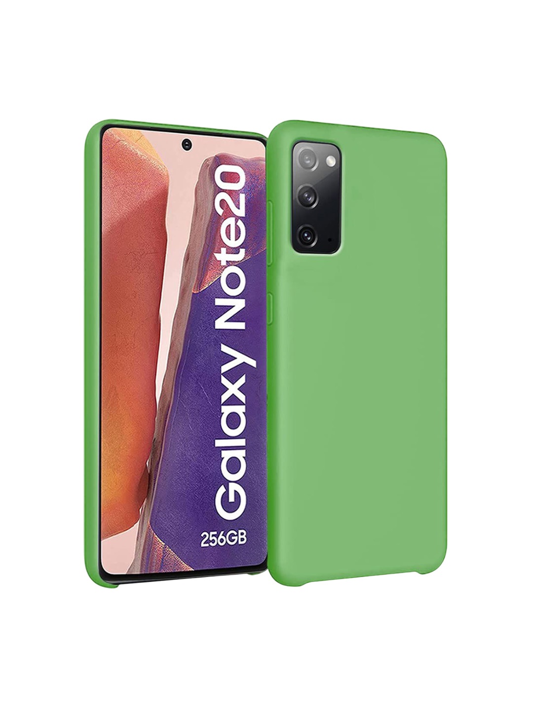 

LIRAMARK Liquid Silicone Soft Back Cover Case for Samsung Galaxy Note 20, Green