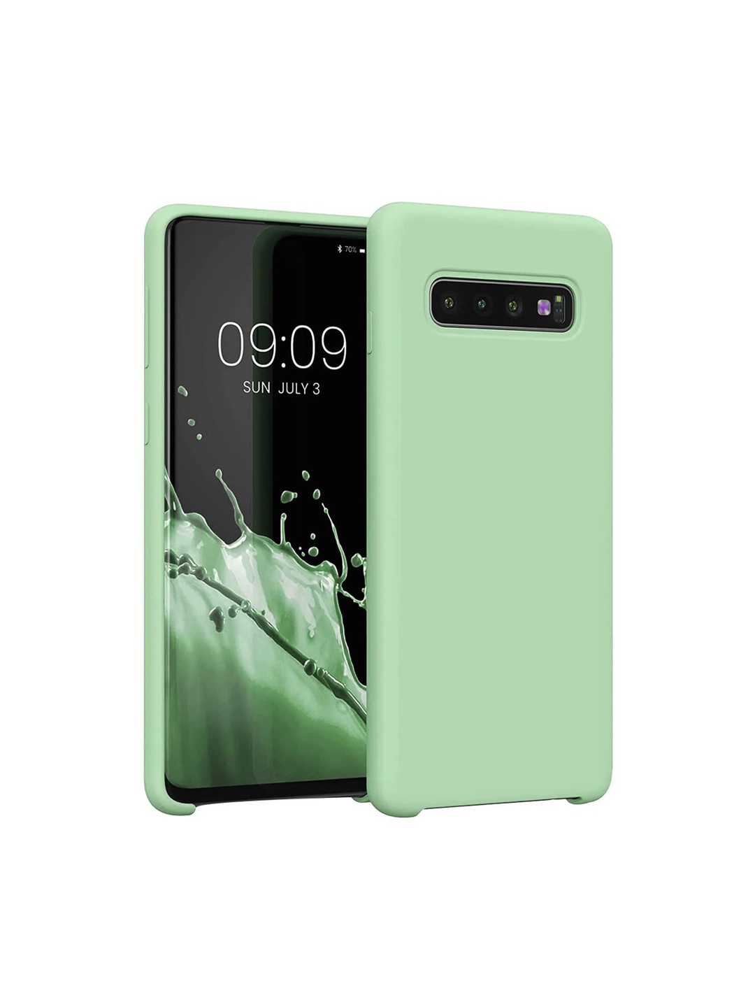 

LIRAMARK Liquid Silicone Soft Back Cover Case for Samsung Galaxy S10, Green