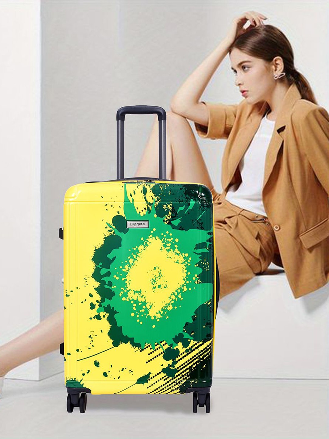 

Luggero Hard-Sided Large Trolley Bag, Yellow