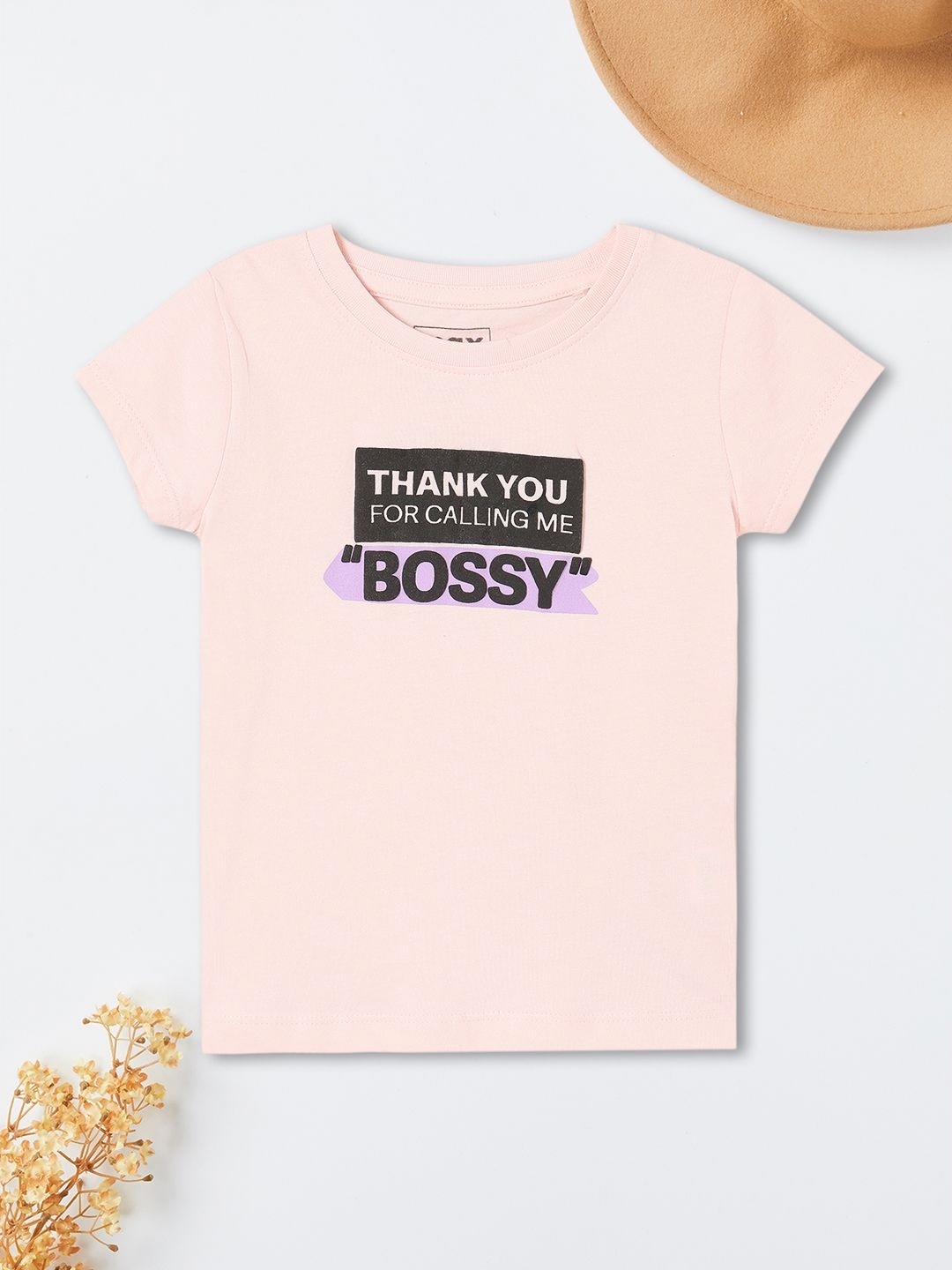 

max Girls Typography Printed T-shirt, Pink