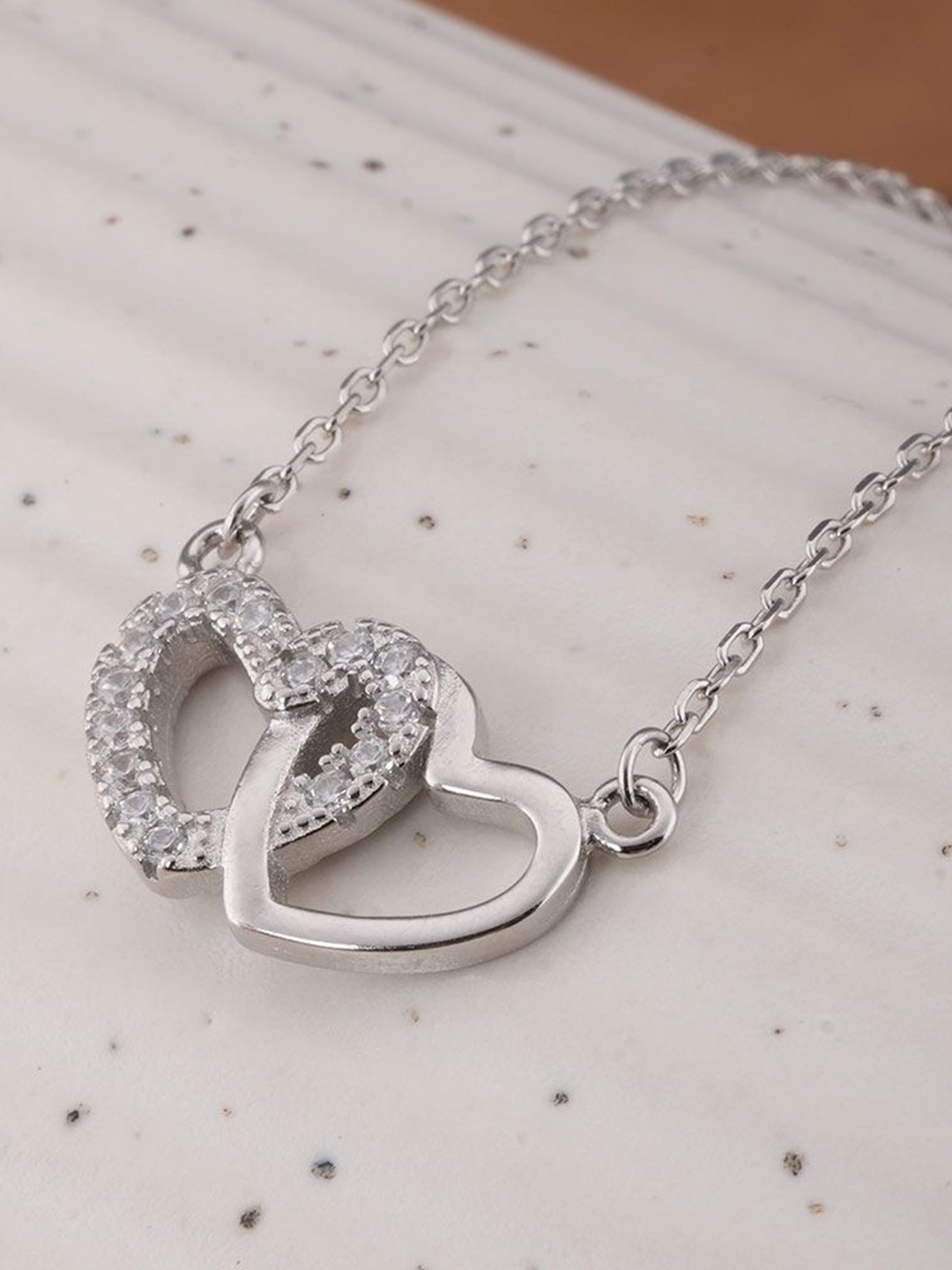 

PALMONAS Sterling Silver Rhodium-Plated Necklace