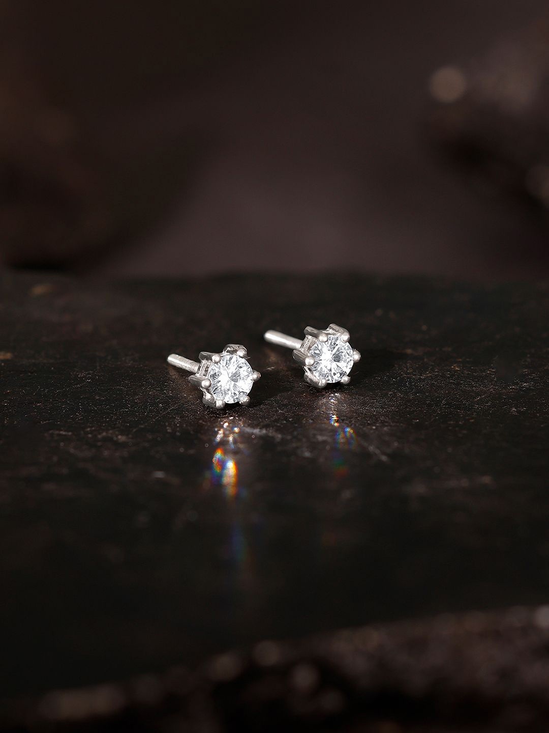 

GIVA Contemporary Studs Earrings, Silver