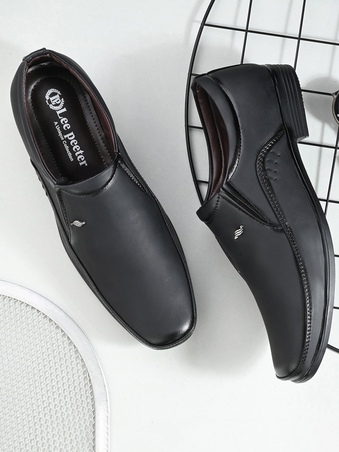 

LEEPEETER Men Formal Slip-On, Black