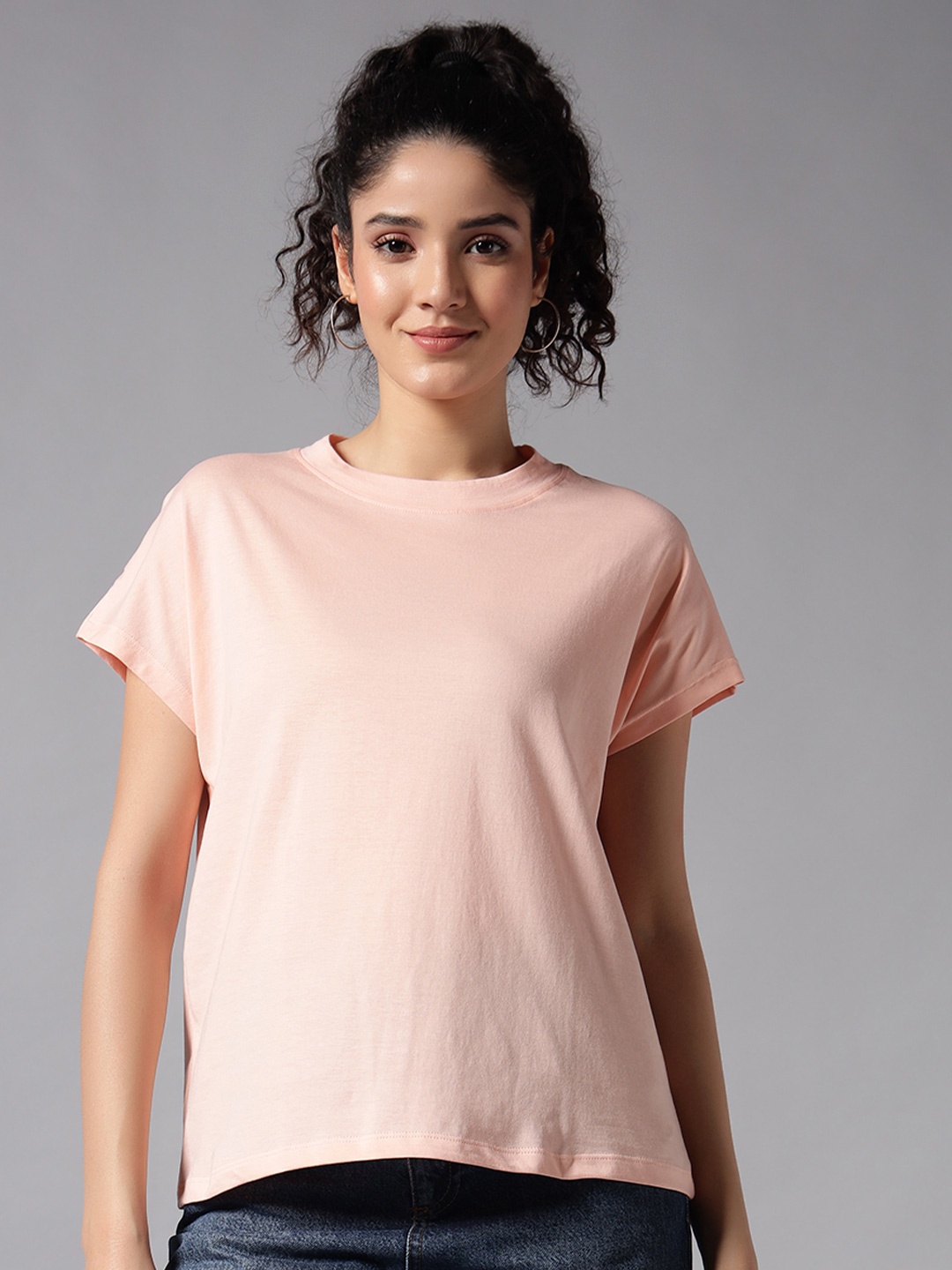 

Chemistry Women Pure Cotton Pockets T-shirt, Beige