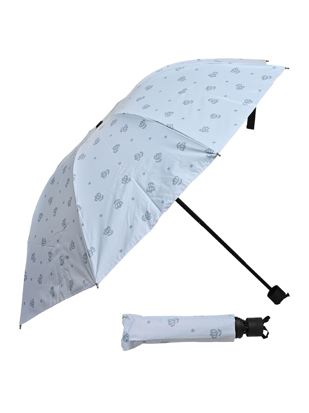

LOOM LEGACY Manual 3 Fold Floral Umbrellas, Blue