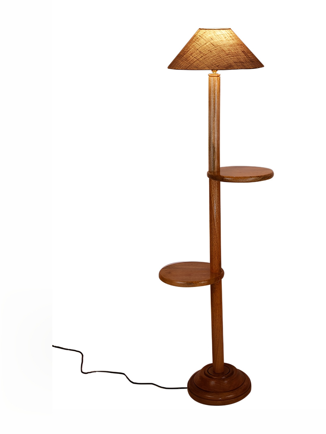 

Devansh Brown & Beige Textured Jute Conical Wooden Floor Lamp