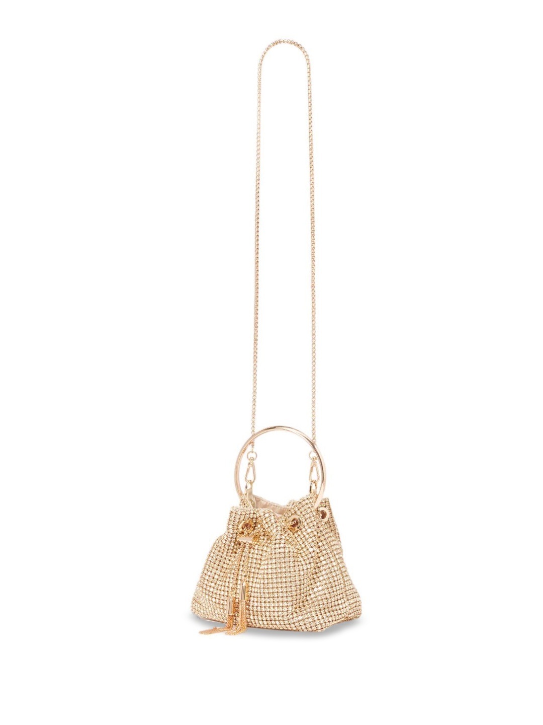 

Forever New Embellished PU Bucket Handheld Bag, Gold