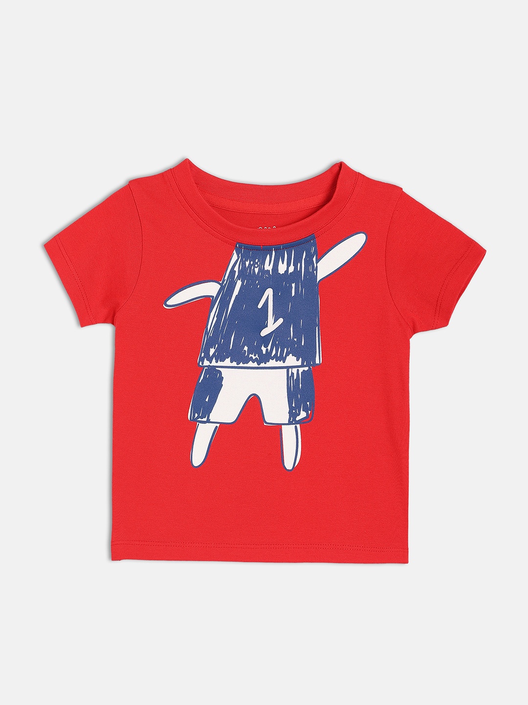 

MINI KLUB Boys Typography Printed T-shirt, Red