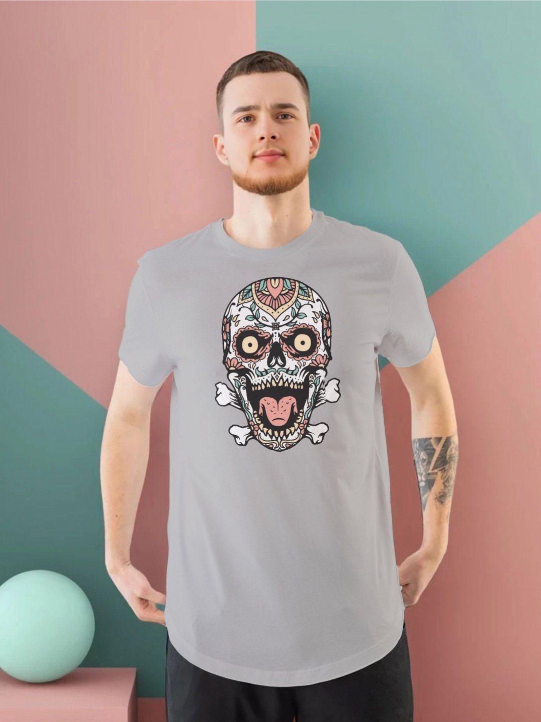 

Moda Rapido Men Printed Pockets T-shirt, Grey