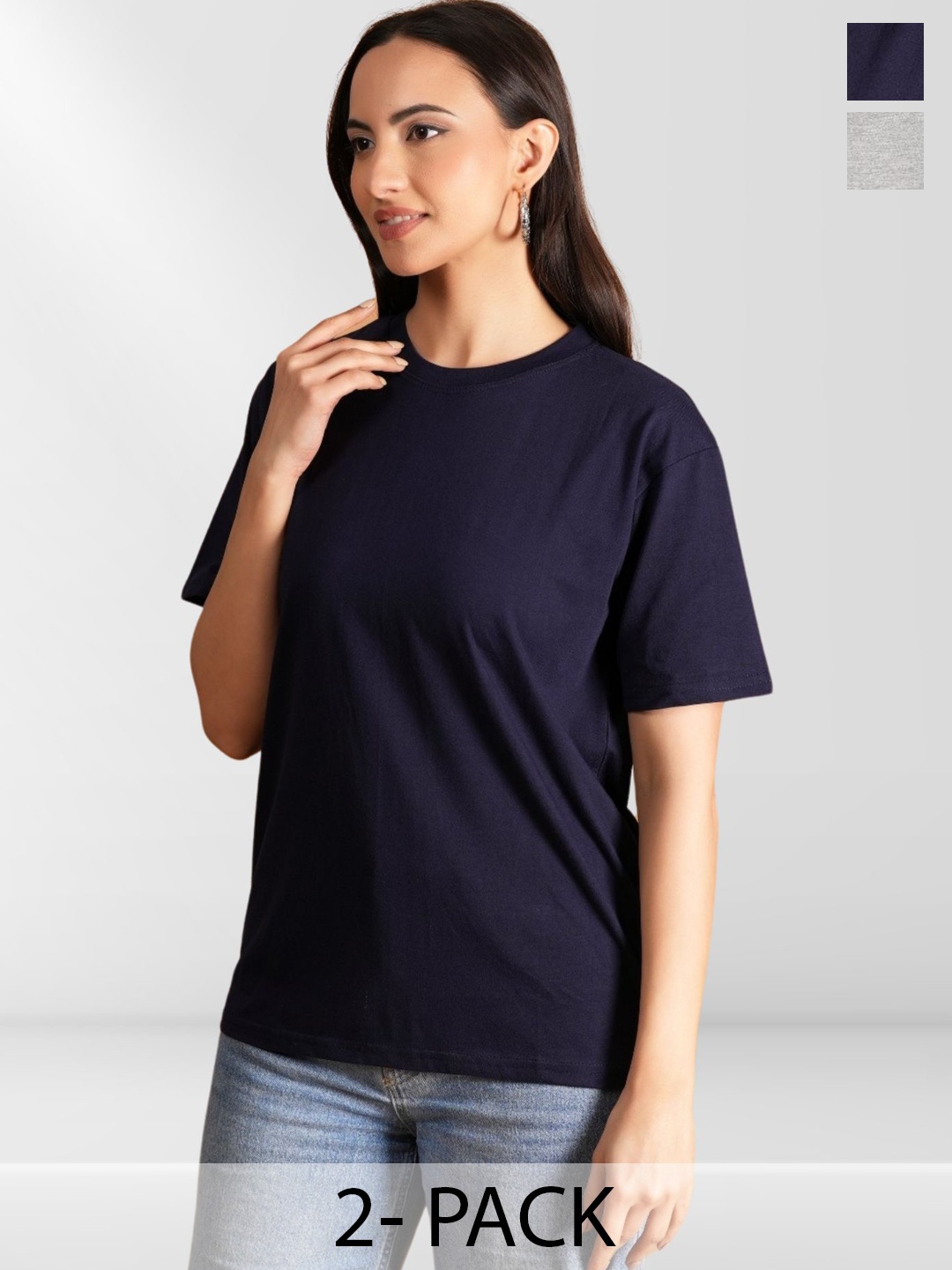 

BAESD Women 2 Printed Pockets T-shirt, Multi
