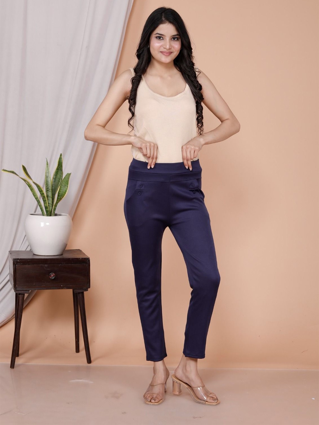 

GRX Women Regular Fit Cotton Jeggings, Blue