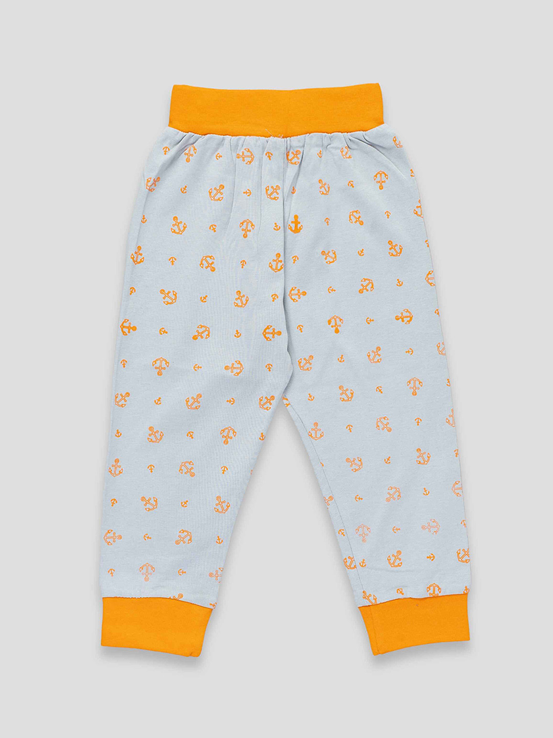 

YK X JUST KiDDiNG Boys Nautical Printed Cotton Joggers, Blue
