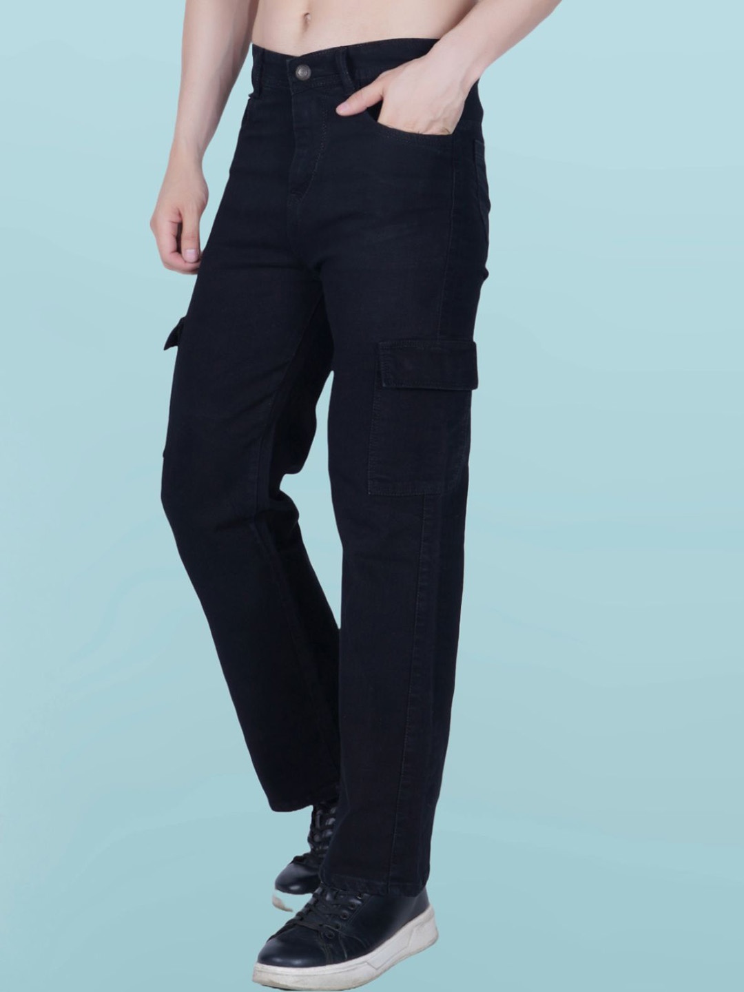 

LINARIA Men Mid-Rise Classic Jeans, Black