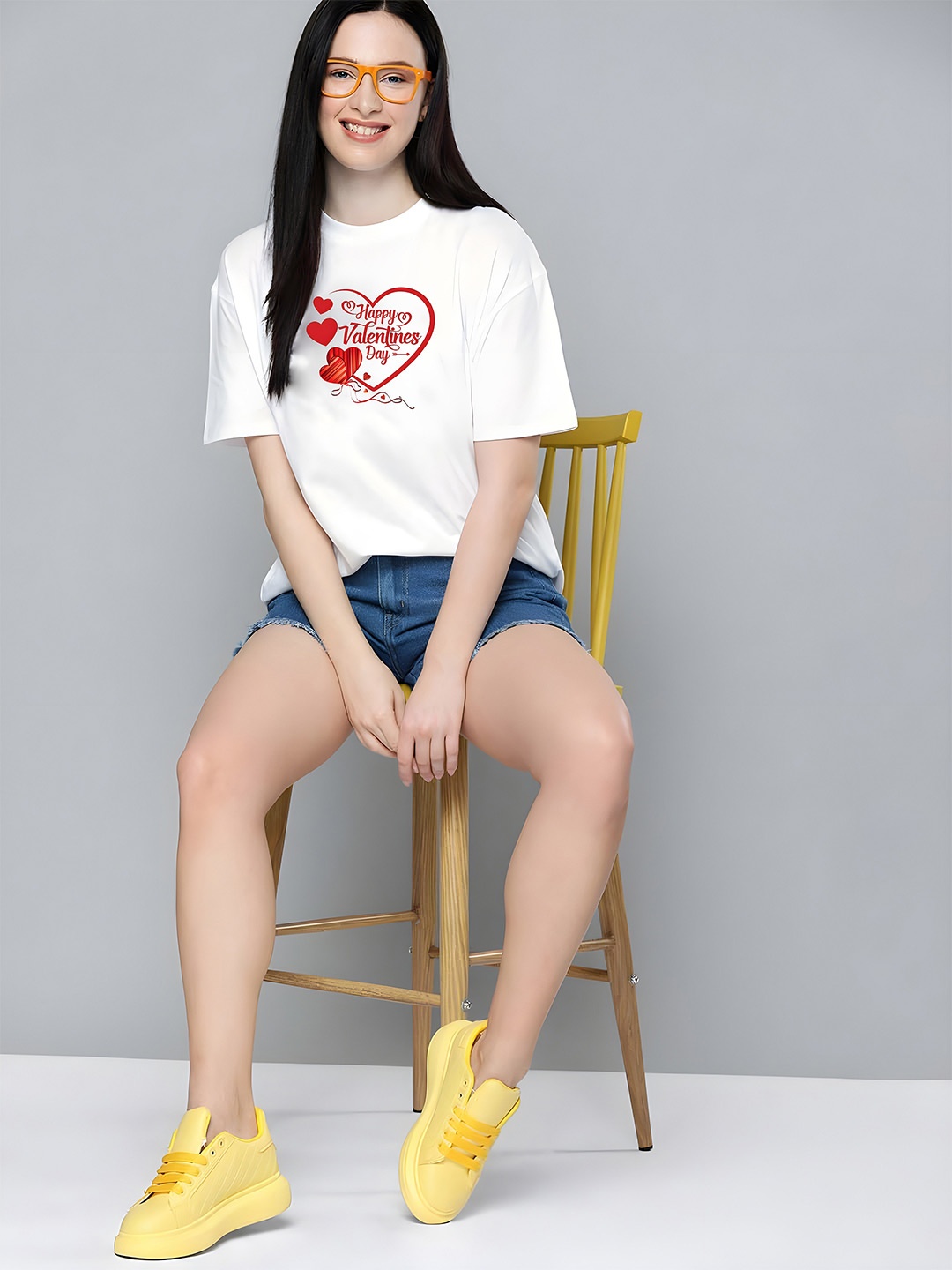 

KAIDO Women Pure Cotton T-shirt, White