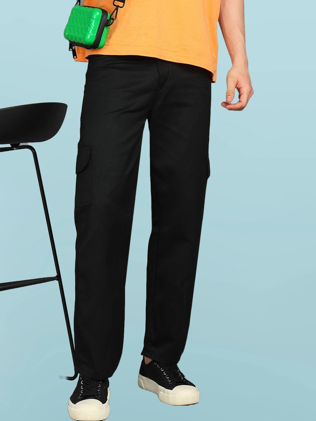 

COMFITS Men Classic Regular Fit Jeans, Black