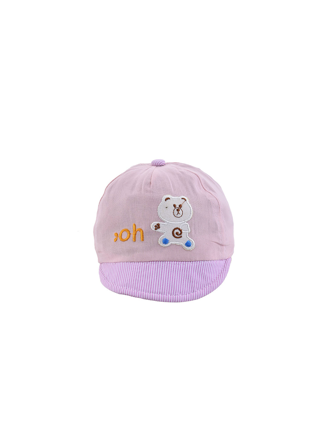 

SHOP FRENZY Kids Pack of 2 Printed Cotton Baseball Cap, Pink