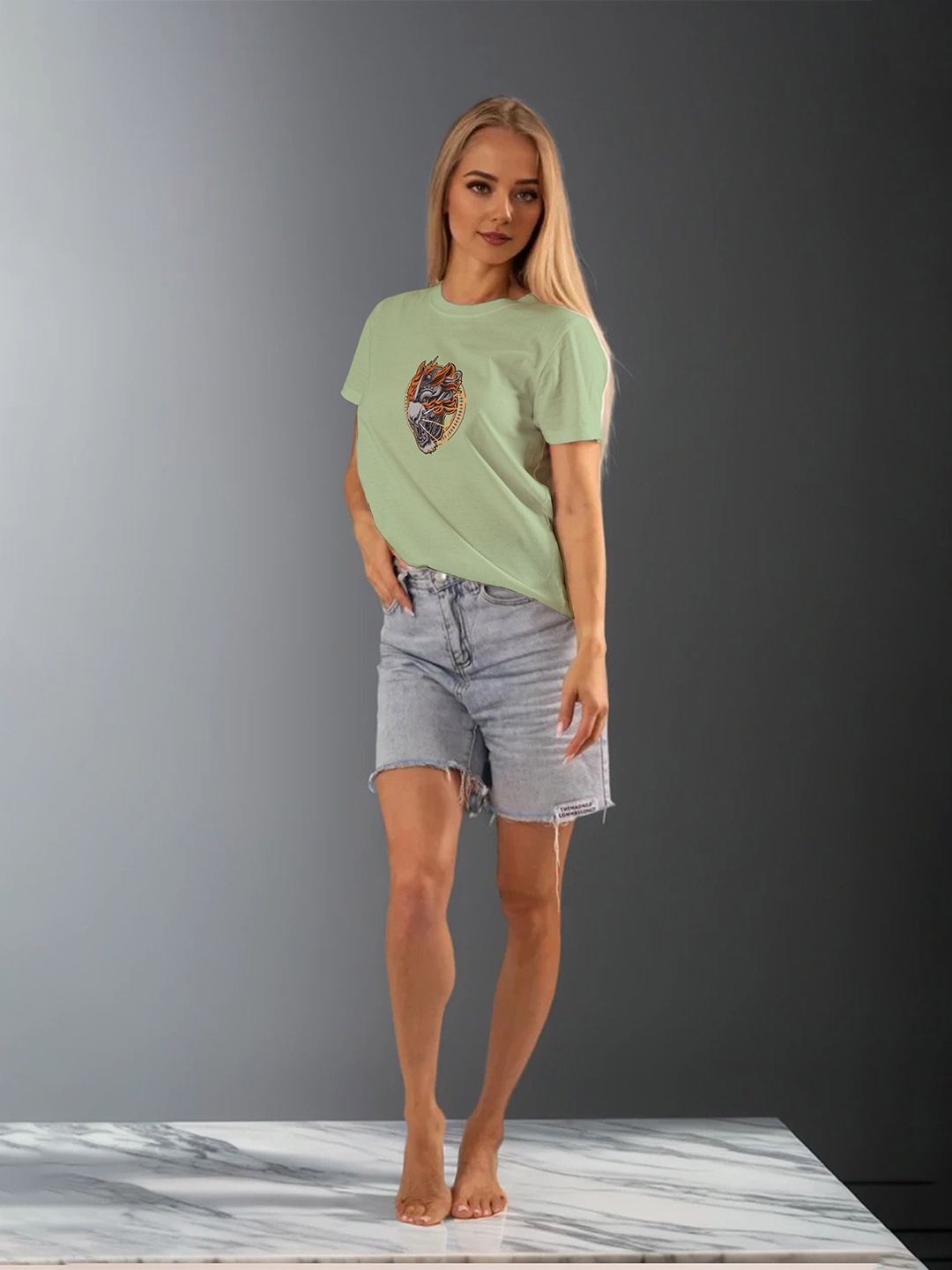 

Moda Rapido Women Graphic Printed Round Neck T-shirt, Sea green