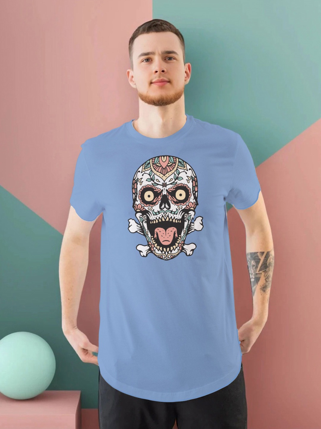 

Moda Rapido Men Printed Pockets T-shirt, Blue