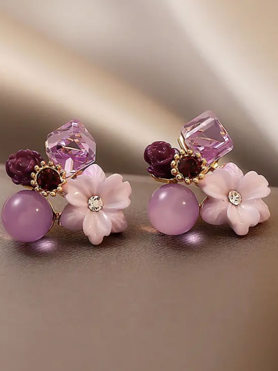 

DressBerry Contemporary Drop Earrings, Lavender