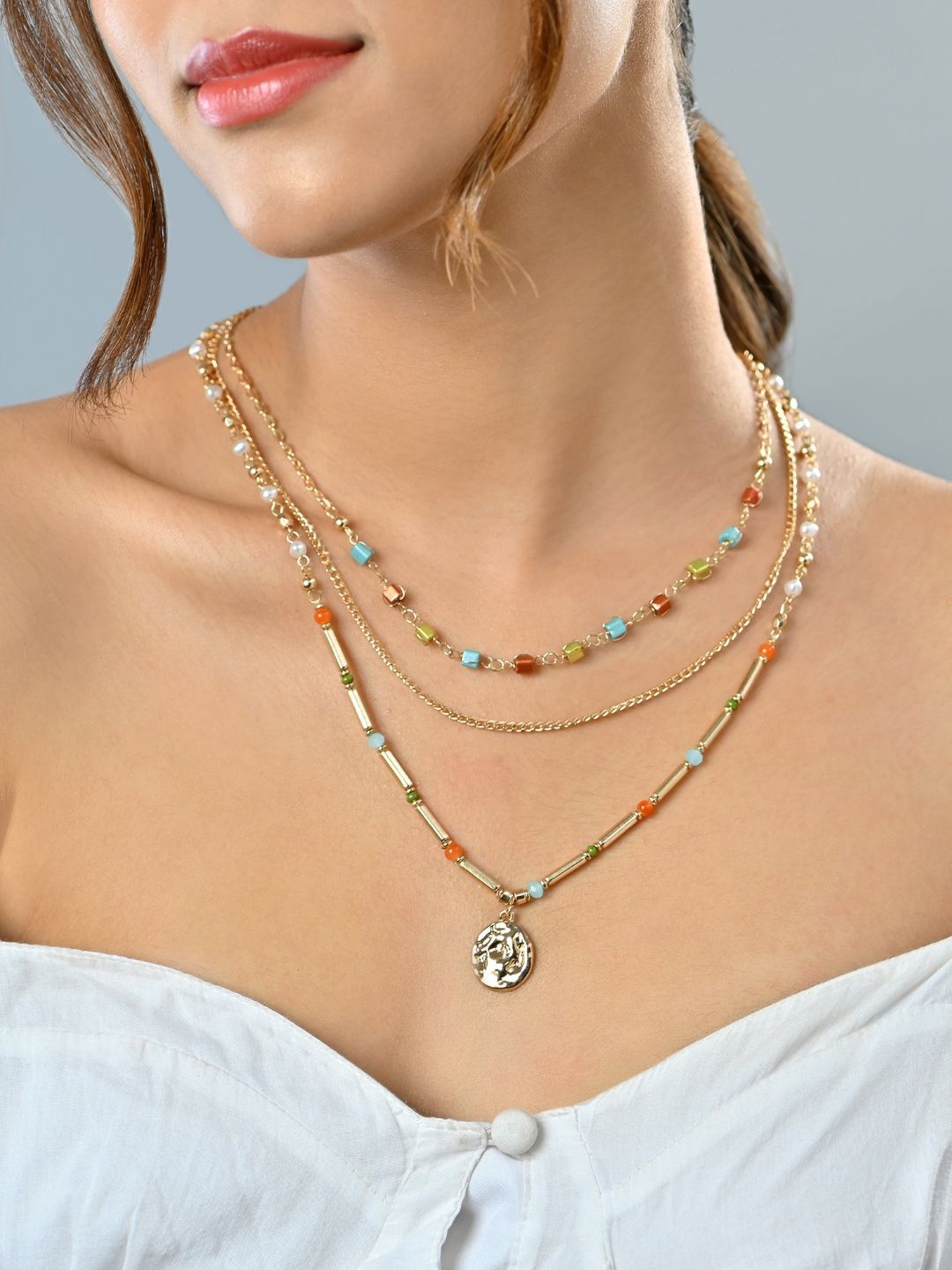 

ToniQ Gold-Plated Layered Necklace