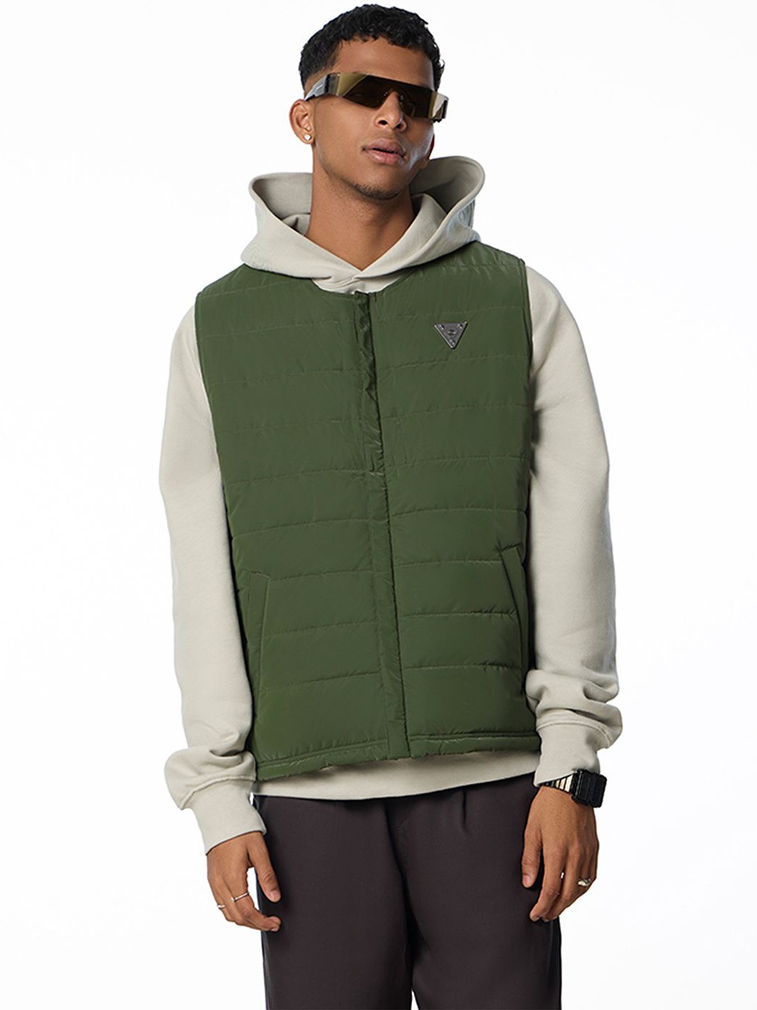 

Urban Monkey Unisex Camouflage Puffer Jacket, Olive