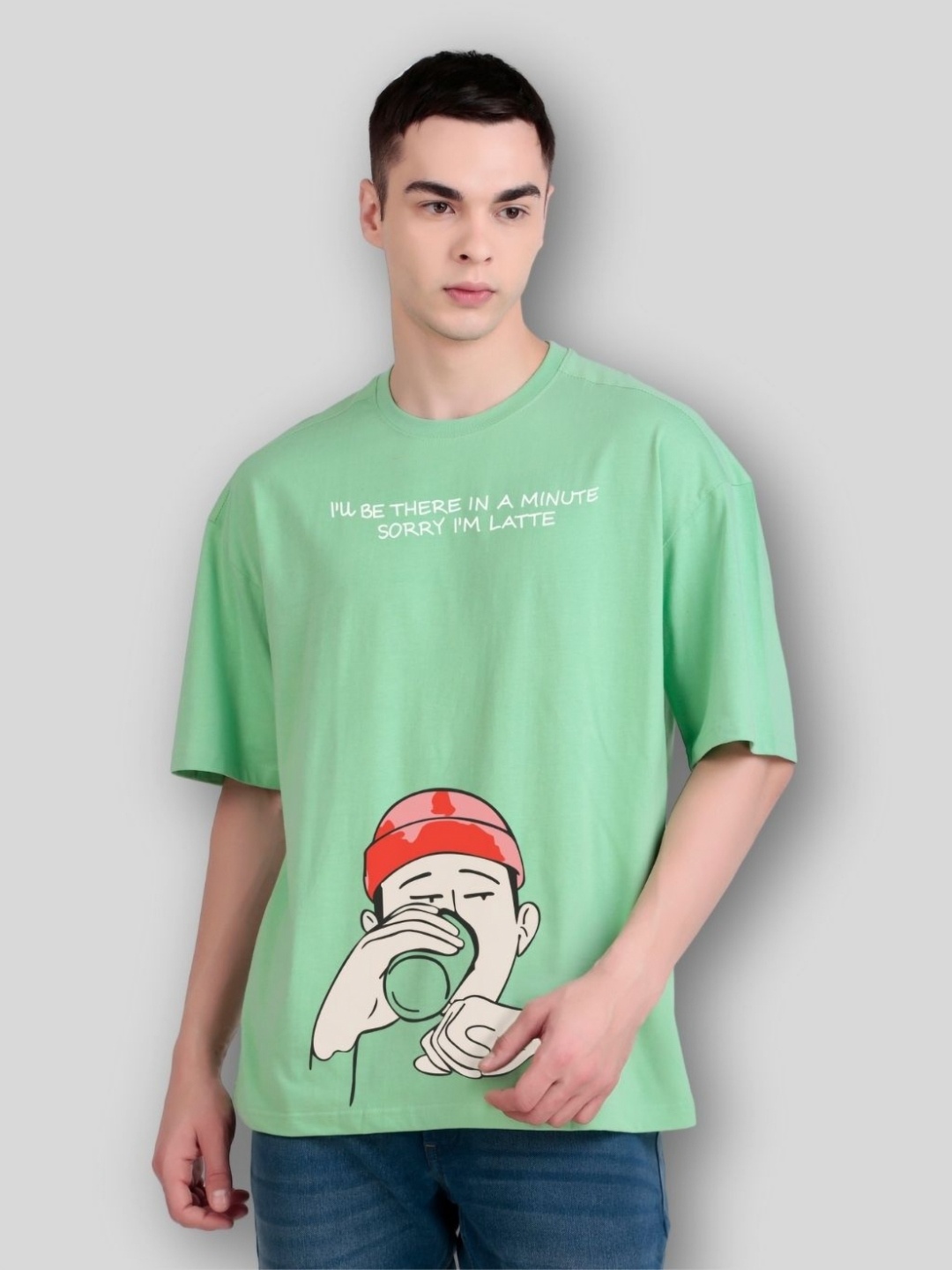 

FLYIND VOGUE OUTFIT Men Printed Bio Finish Pockets T-shirt, Sea green
