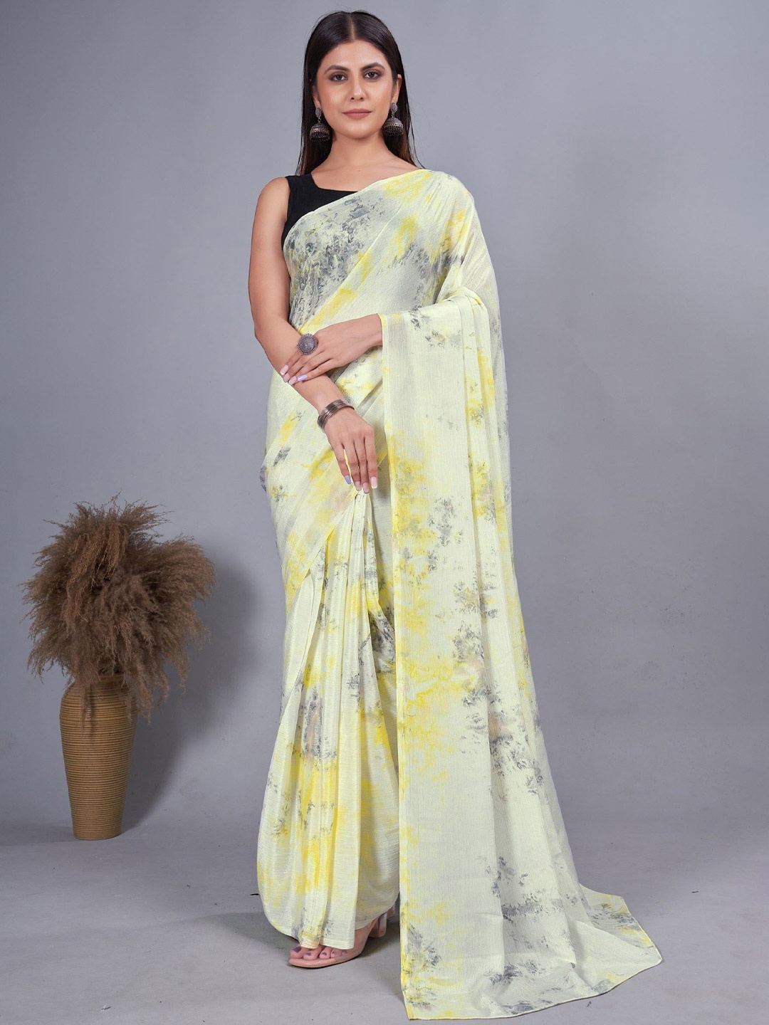 

LeeliPeeri Designer Ready to Wear Saree, Yellow