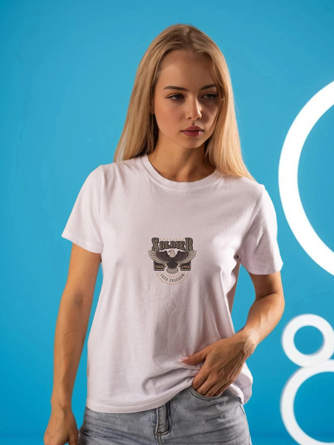 

Moda Rapido Women Graphic Printed Round Neck T-shirt, White