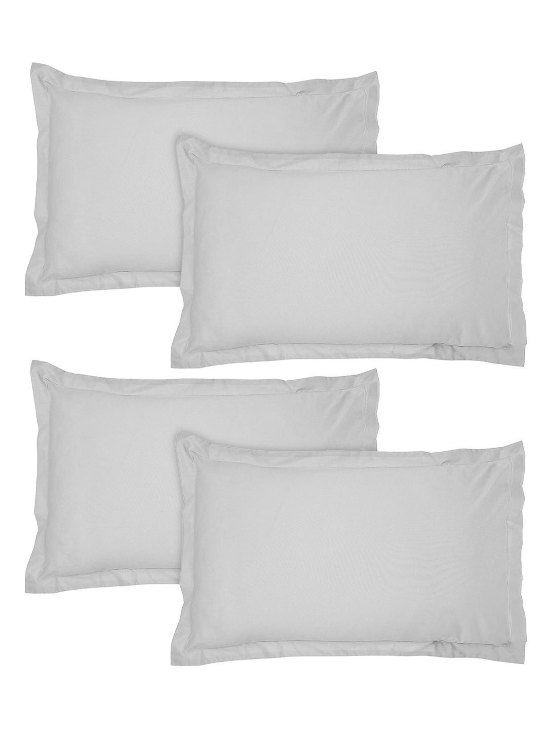 

Kuber Industries White 4 Pieces Pure Cotton Rectangle Breathable & Soft Pillow Covers