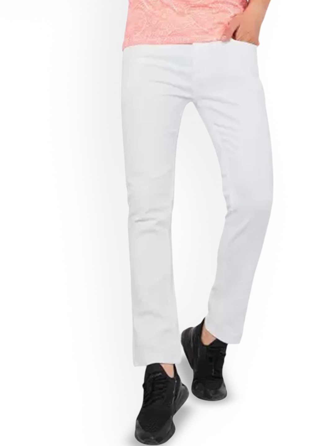 

LINARIA Men Cotton Straight Fit Jeans, White