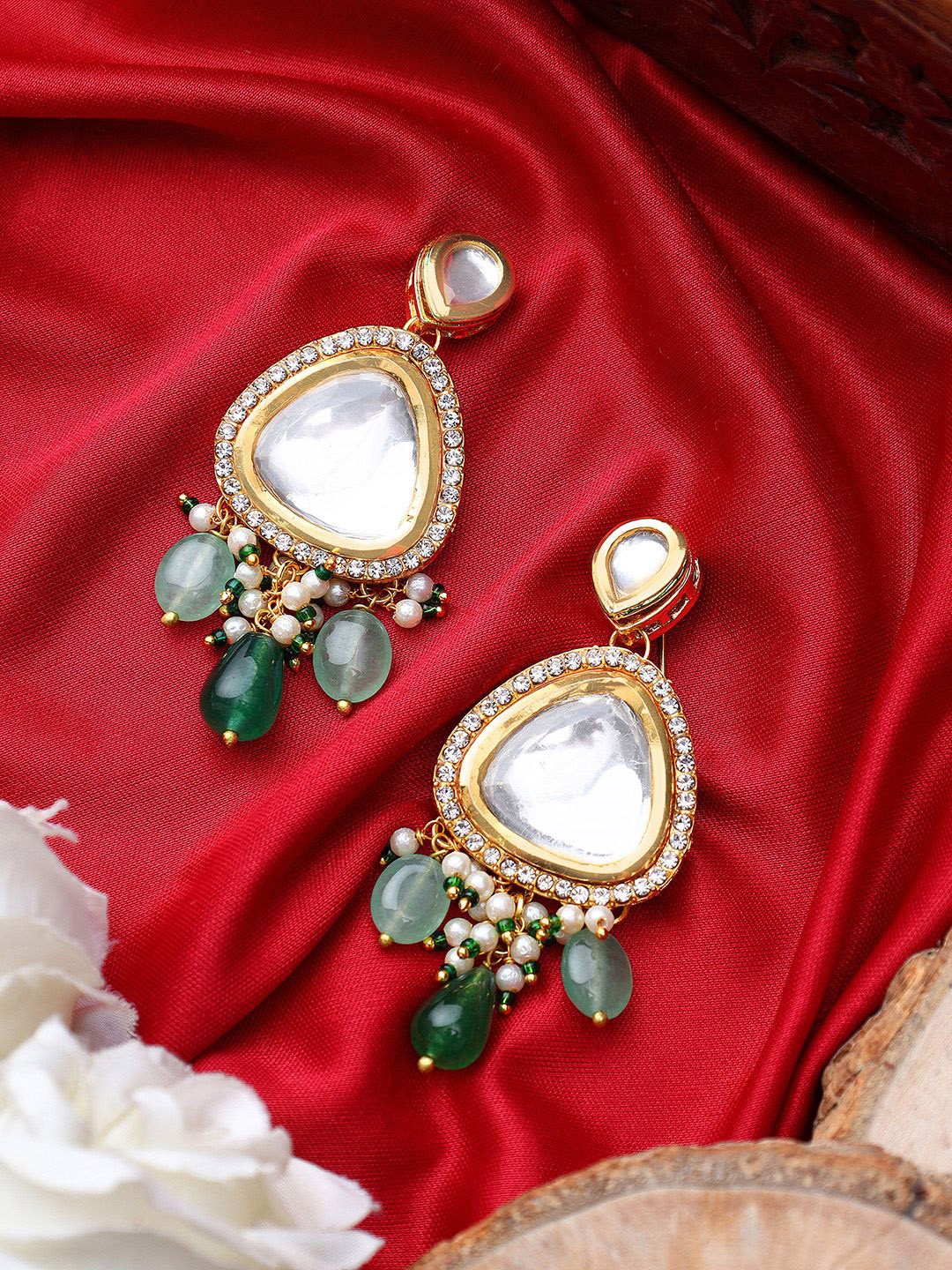 

AARSEE OFFICIAL Contemporary Chandbalis Earrings, Gold