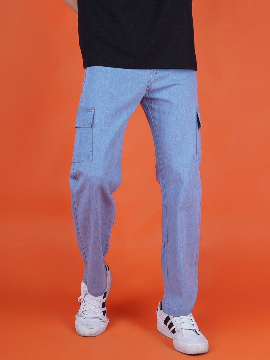 

Moda Rapido Classic Low Distress Light Fade Jeans, Blue