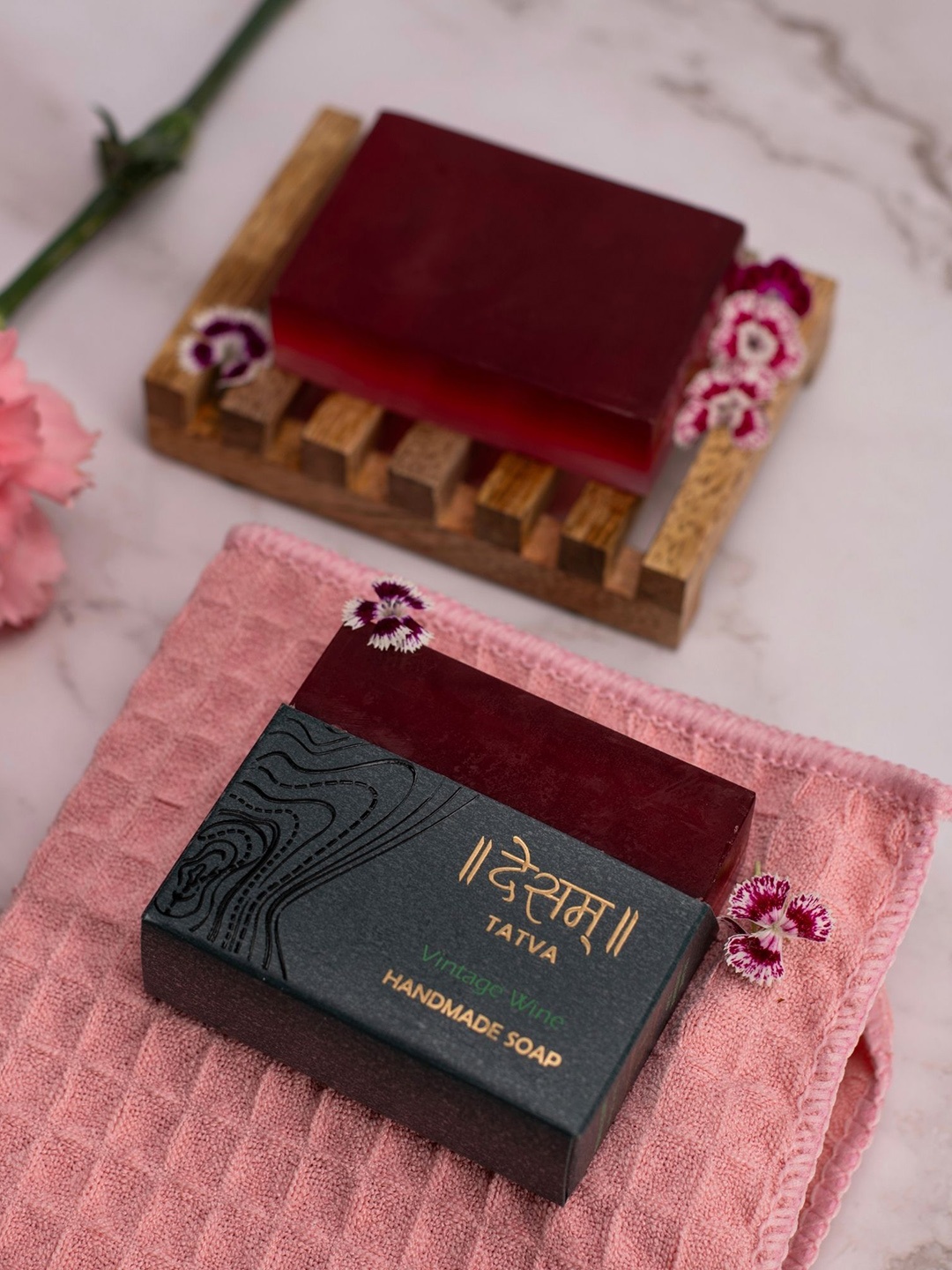 

Desam Organics Vintage Wine Handmade Soap - 100g, Maroon