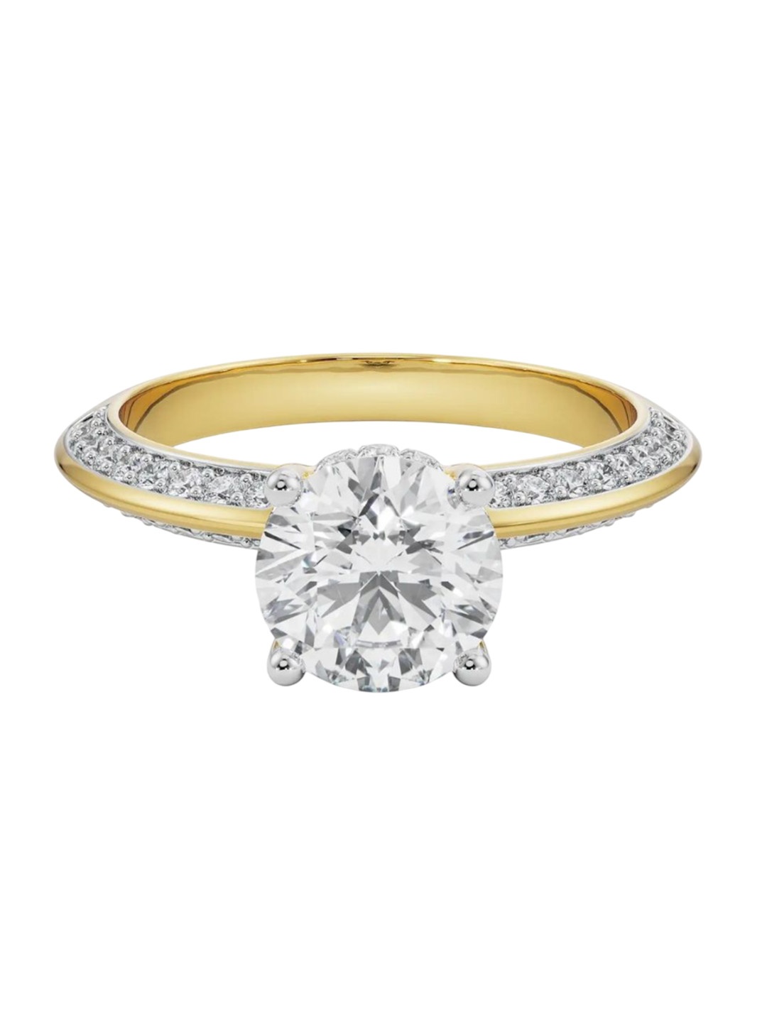 

Emori Georgia 14 Kt Gold Round1.29 Diamond Ring 3.25gm, Yellow