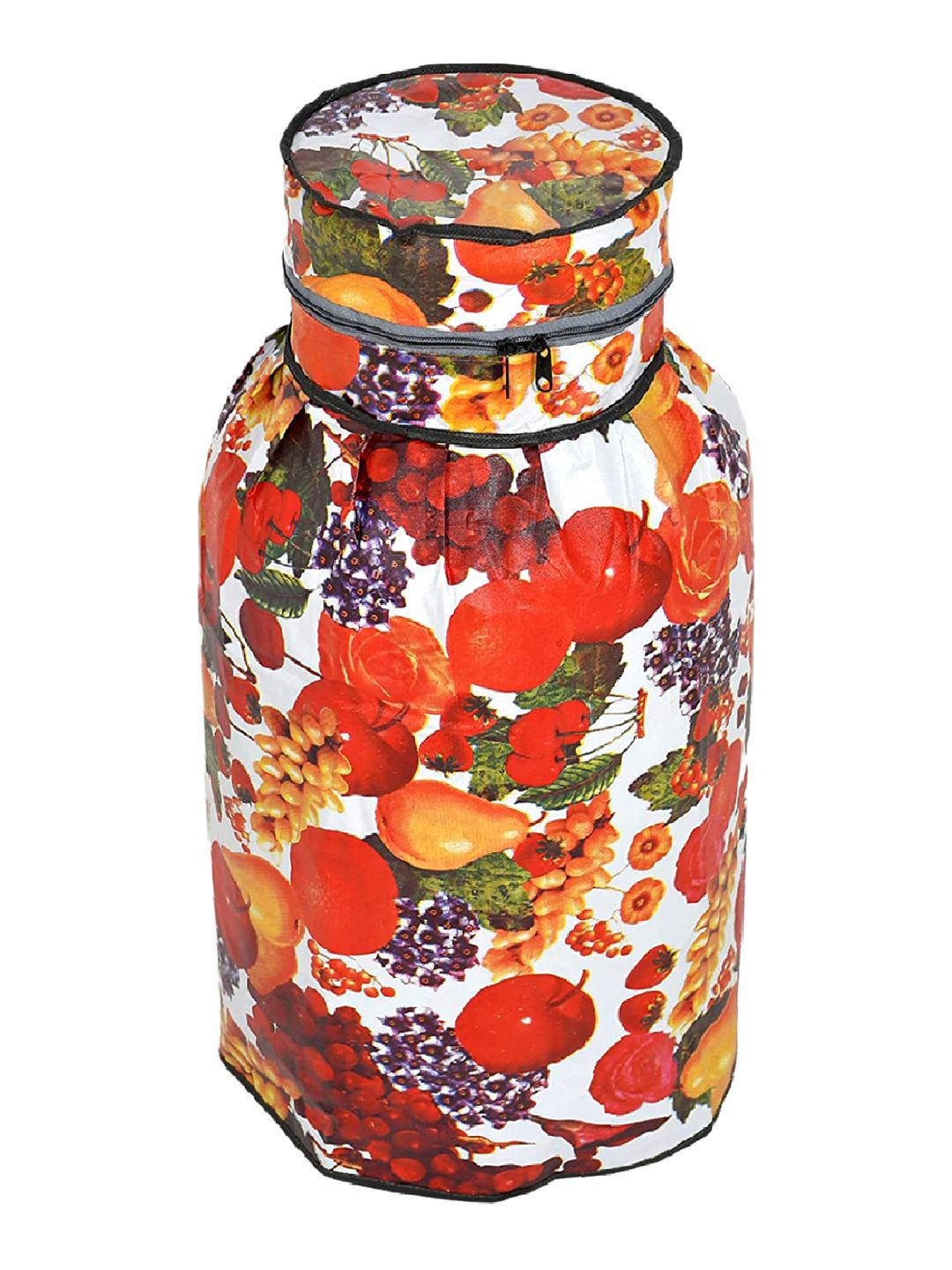

Kuber Industries Red & White Fruits Printed Waterproof & Dustproof Cylinder Cover