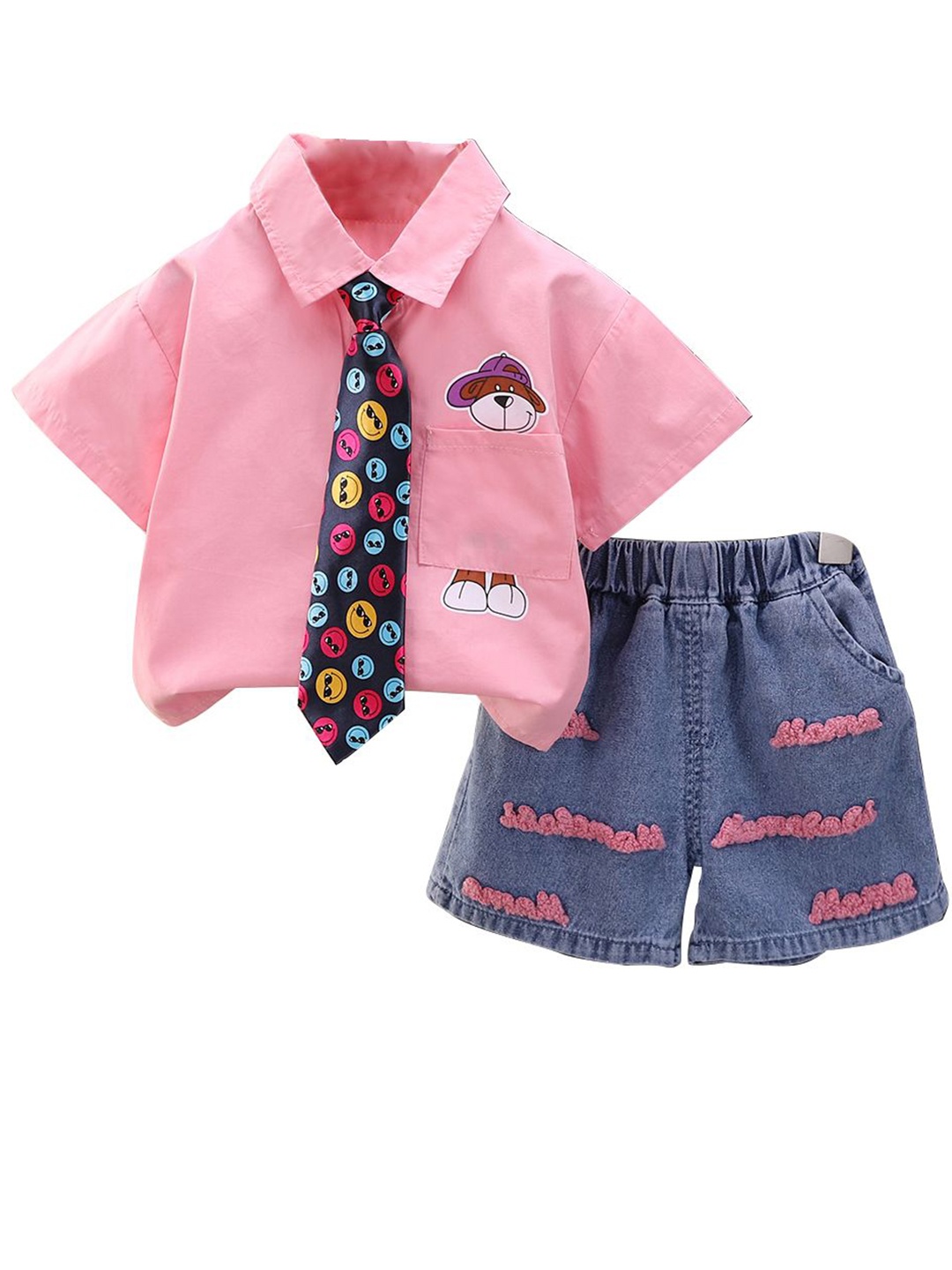 

StyleCast x Revolte Boys Printed Shirt With Shorts, Pink