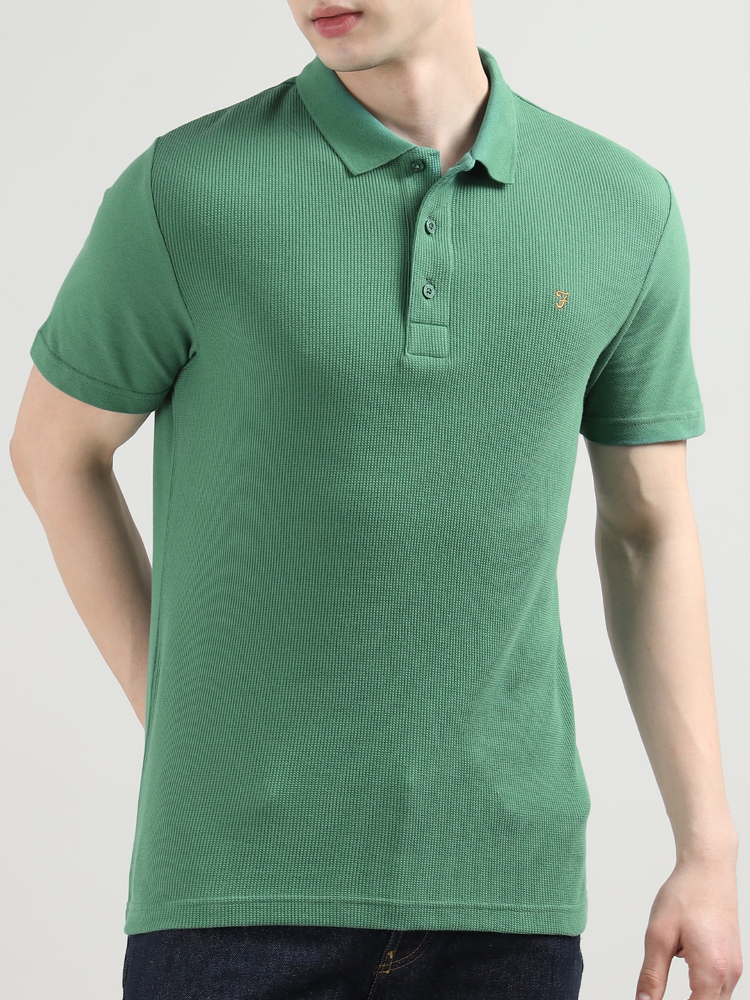 

Farah Men Polo Collar T-shirt, Green